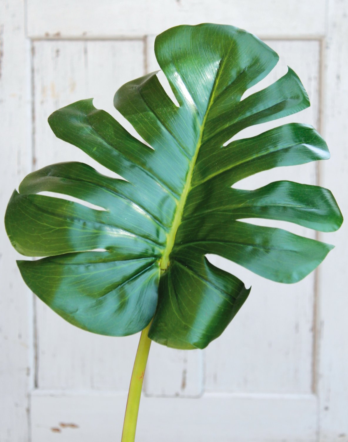 5283 883 a2 Пластиковый лист монстера, 93 см (лист 36 см), зеленый H-andreas  - Вид №1