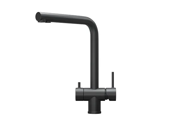 7011, ЧЕРНЫЙ МАТОВЫЙ, СМЕСИТЕЛЬ КУХОННЫЙ GRANULA Kitchen Space 7011-ST149 - Вид №1