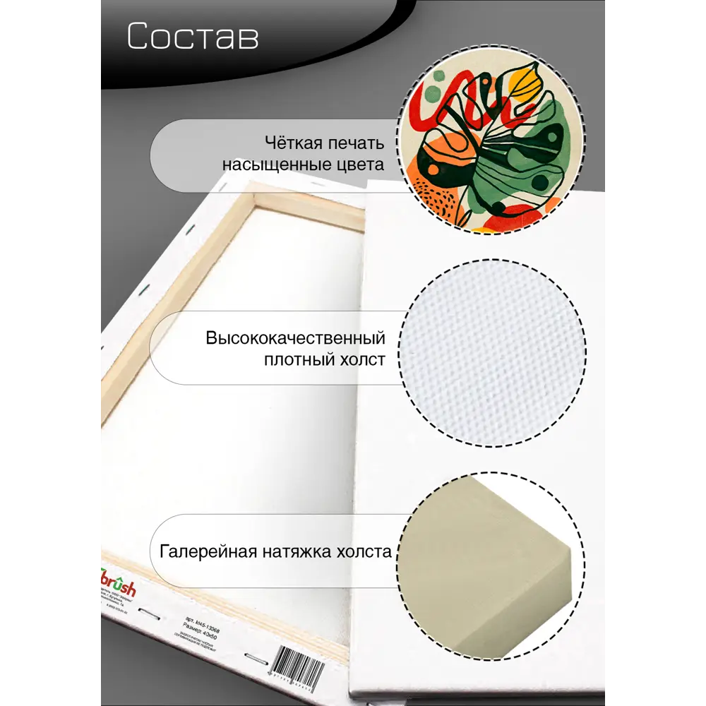 Картина на холсте Ботаника мин 2 40x50 см FBRUSH STLM-2180487 - Вид №10