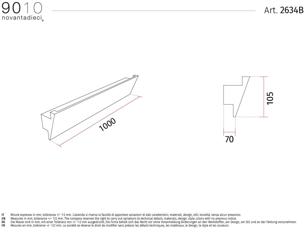 9010 novantadieci Регулируемый настенный светильник led из cristaly®  2634a/b/c/d  - Вид №2