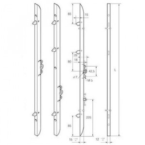 Шпингалет оконный ABLOY mod. 374 1600/12