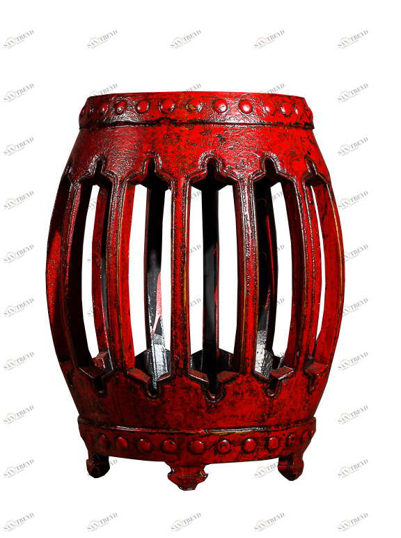 Табурет Дунь Красный ДОМАШНЯЯ ОБСТАНОВКА CHINA 017398 Красный Santreyd 