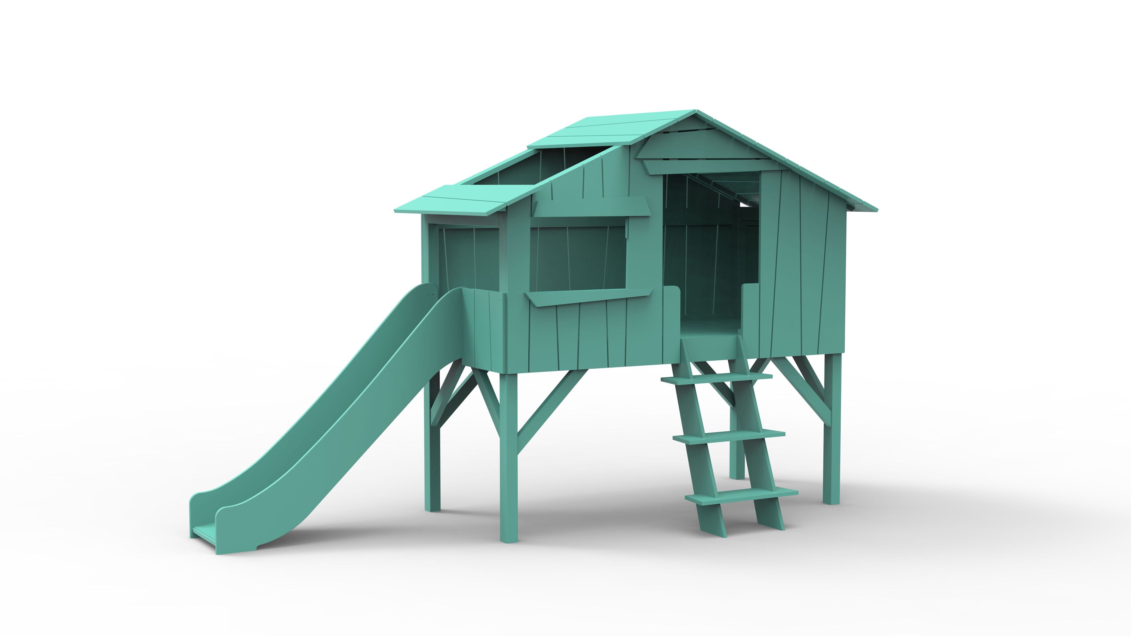 Кровать-чердак из МДФ с горкой Mathy by Bols TREEHOUSE BEDS &amp ARCH-00138368 - Вид №35