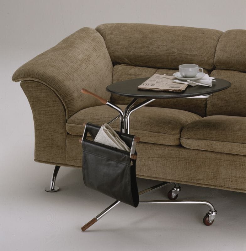 Кожаный журнальный столик с колесами и журнальным столиком i 4 Mariani Single ARCH-00089709 - Вид №1