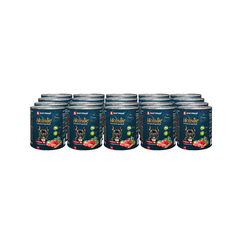 ПР0049757*20 Корм для собак Телятина с зеленой фасолью ж/б 350г (упаковка - 20 шт) ЗООГУРМАН 