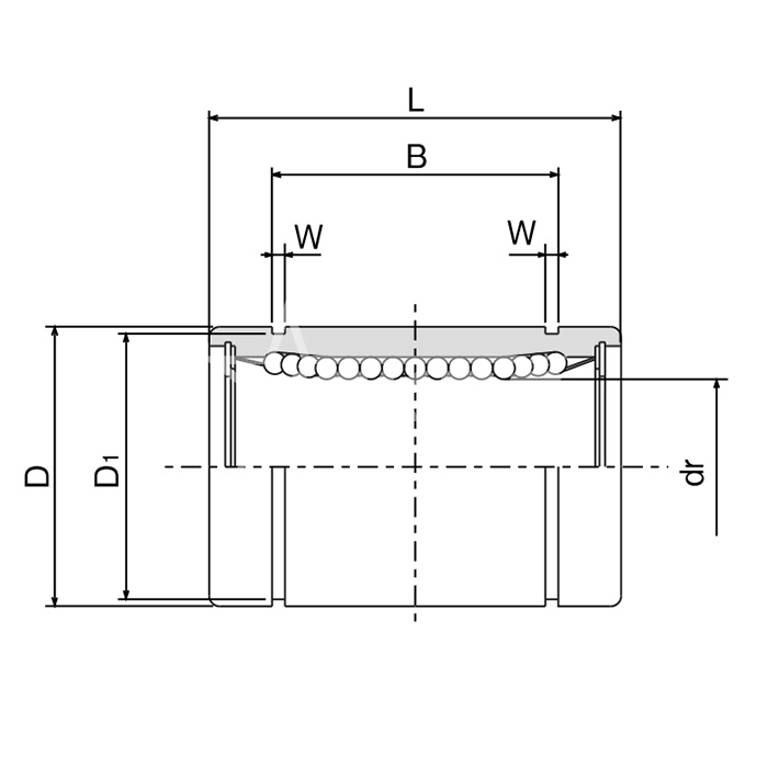 IS594 Линейный подшипник LME20-UU ISKRA  - Вид №1