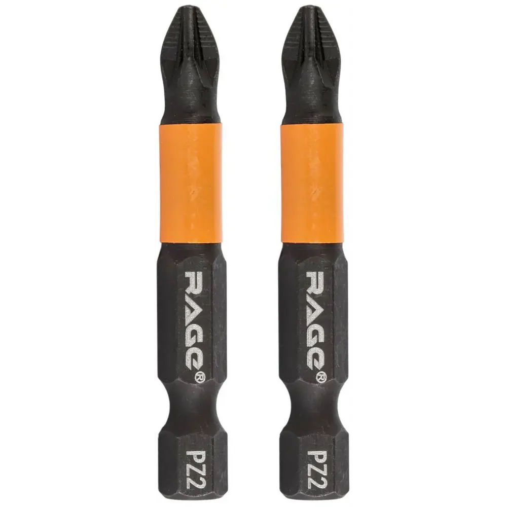 Магнитная бита RAGE PZ2x50 мм для профессионального монтажа (2 шт) 89369253 STLM-1362494