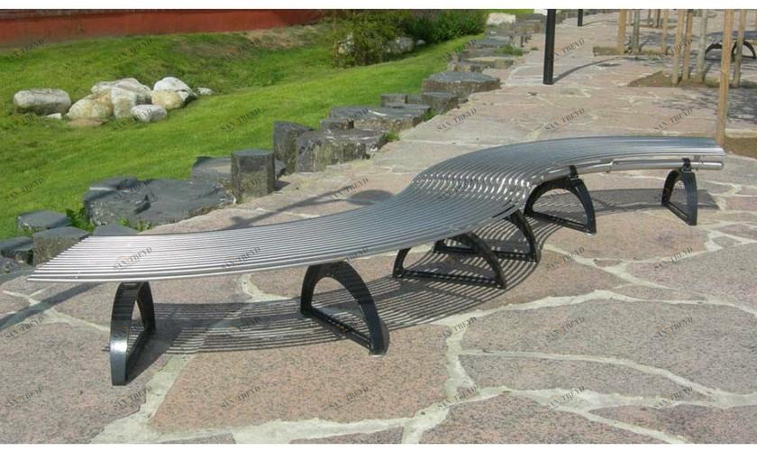 Metalco Изогнутая стальная скамья sun-id-1449012