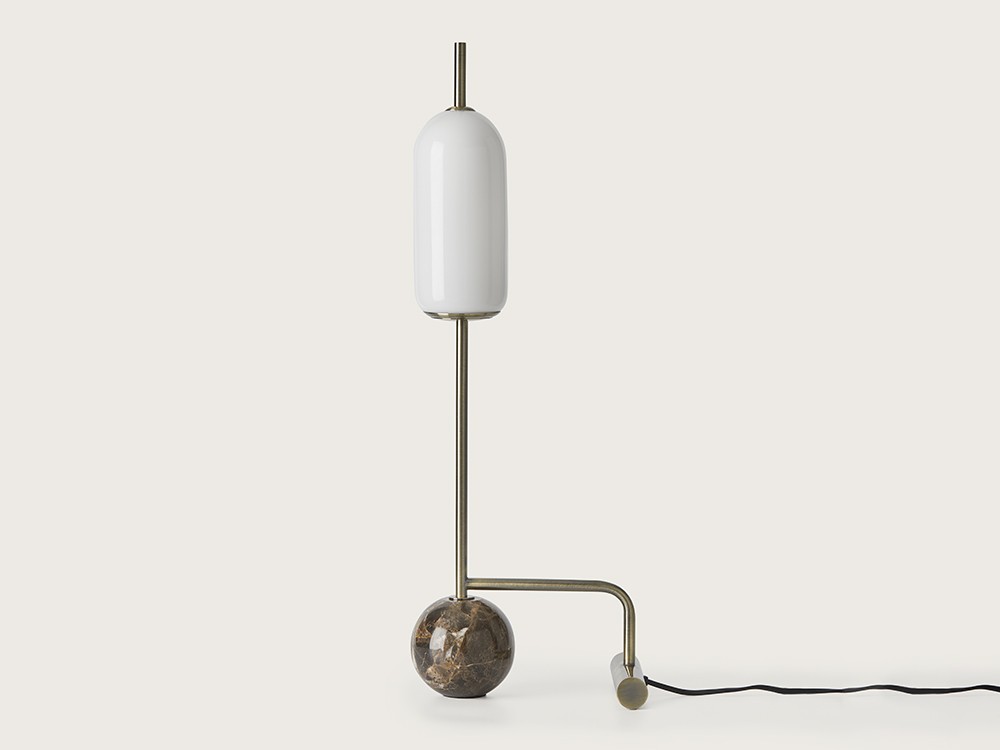 091784 Настольная лампа бронзовая - коричневый мрамор Aromas del Campo Funn 