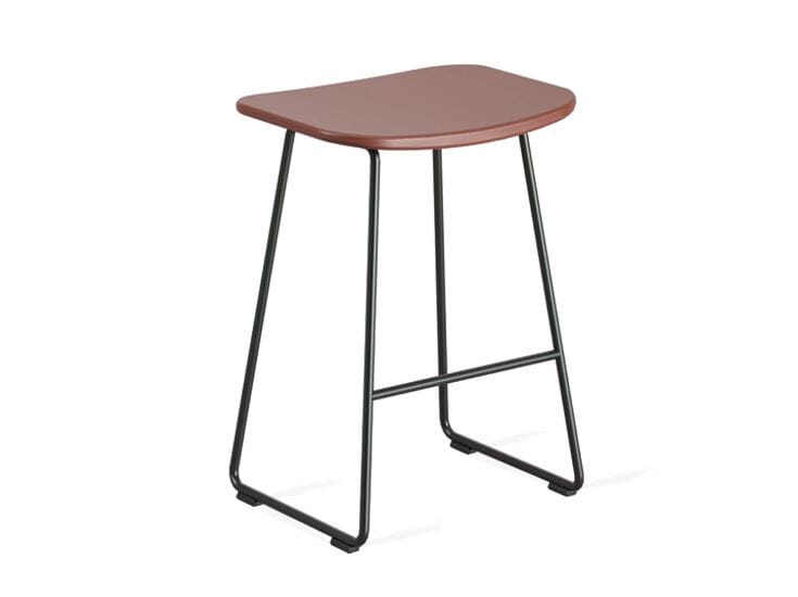 Низкий стальной табурет с сиденьем из полипропилена Infiniti Klejn ARCH-00076963 - Вид №1