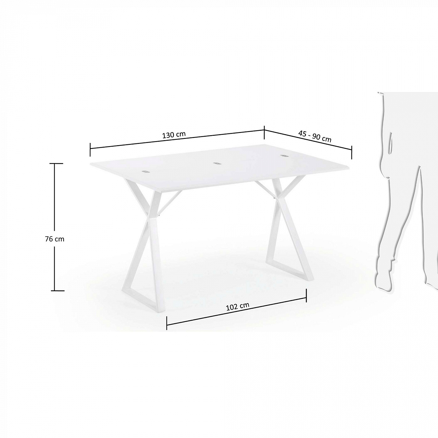045446 Консольный стол ATIK белый La Forma Kita  - Вид №1