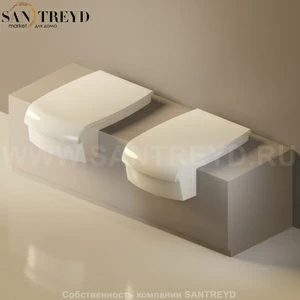 Flaminia UNA Консоль для унитаза и биде от 135 до 200 см серая UNA200WB.1019