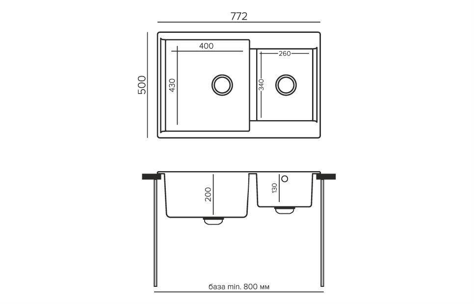 Кухонные мойки Polygran Brig-772 621473 - Вид №2
