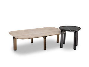 Журнальный столик из мрамора и нержавеющей стали