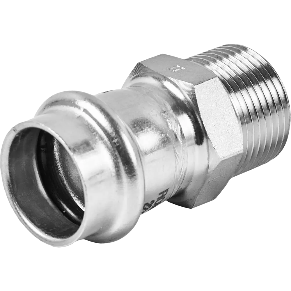 Муфта переходная Rommer 3/4"x22 мм ВПр-НР нержавеющая сталь STLM-2033389 - Вид №1
