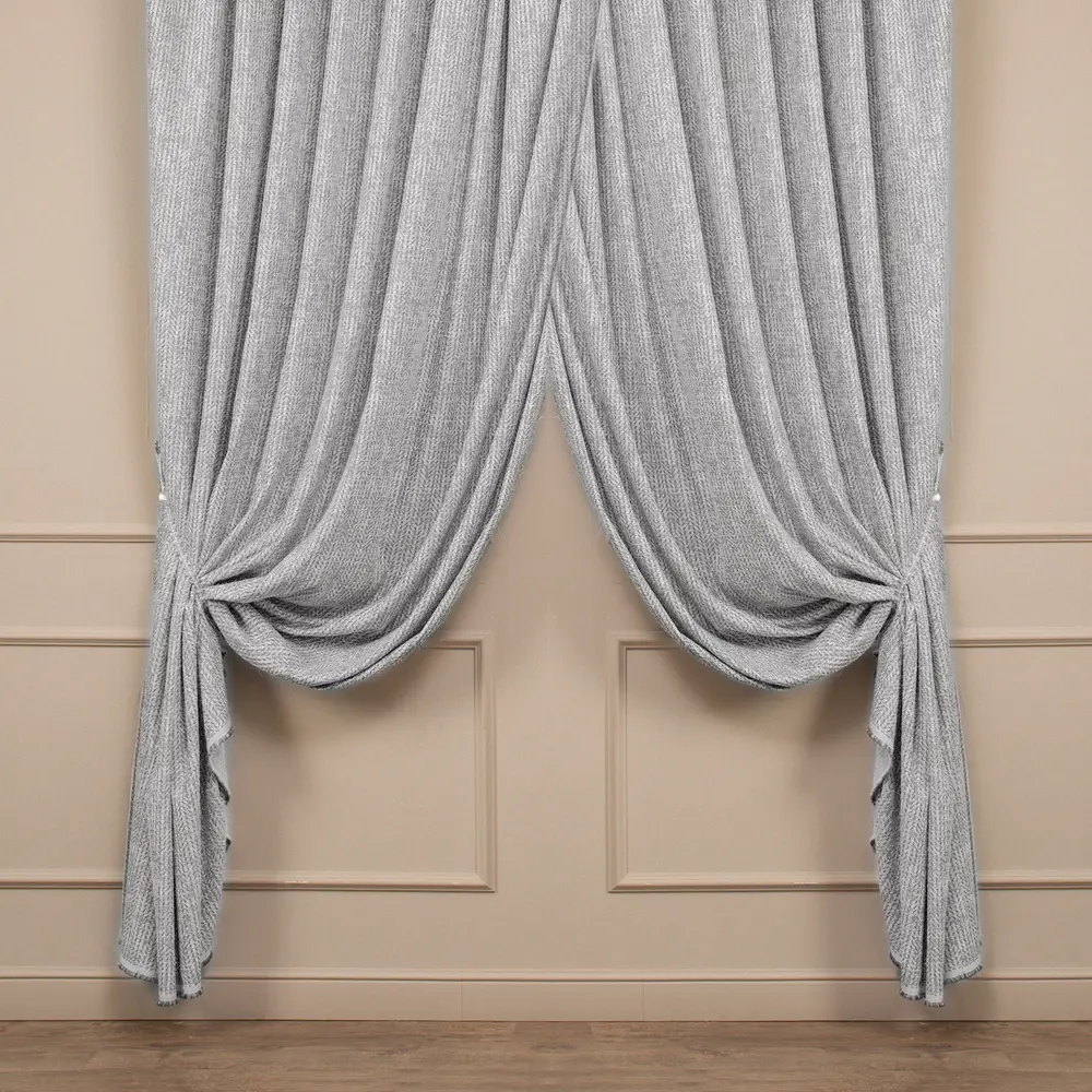 Ткань 1 п/м жаккард Seed 290 см 351 г/м² цвет пепельный TEX REPUBLIC STLM-2139070