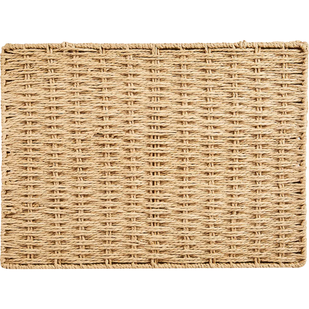 Корзина с крышкой для хранения 45x21x33 см бумага цвет бежевый SPACEO Kub STLM-2198218 - Вид №8