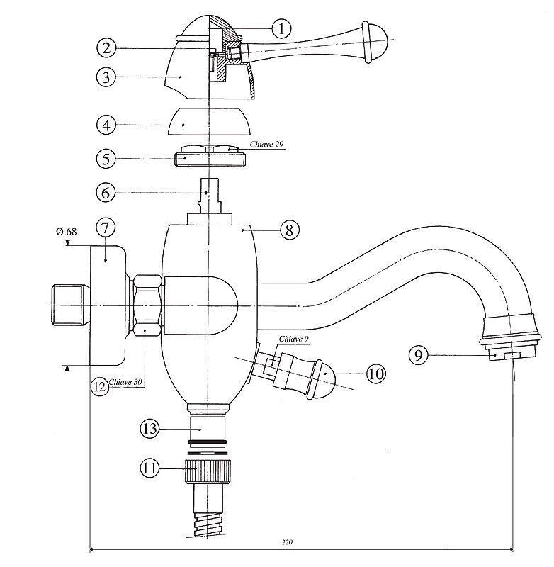 855620JJSF Смеситель Bandini Antico Santreyd - Вид №2