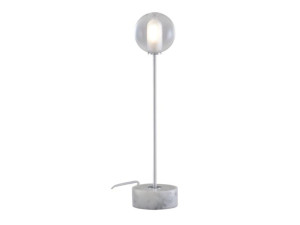 Настольная лампа с мраморным основанием и стеклянным абажуром