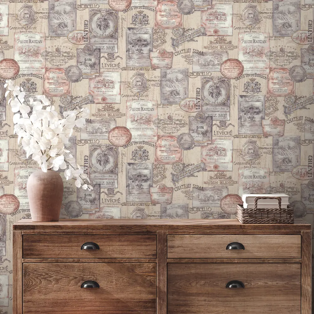 Обои флизелиновые Euro Decor Bordeaux темно-бежевый 1.06 м ED7220-02 88762121 STLM-2178748 - Вид №2