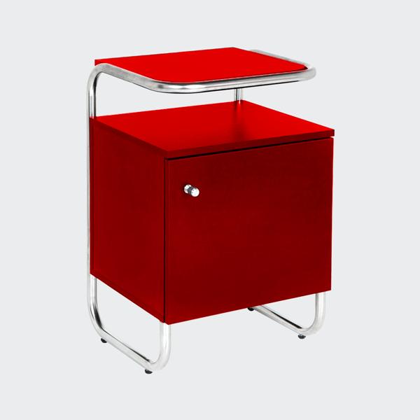 Тумба с металлическими ножками красная Bauhaus WOODI  00-3965973 Красный  - Вид №2
