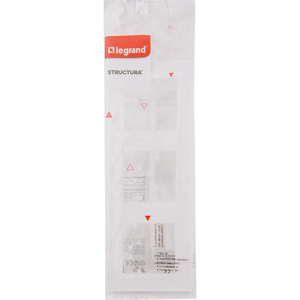 Рамка для розеток и выключателей Legrand Structura 3 поста цвет белый STLM-2130693 - Вид №3