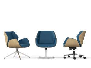 4-спицевое вращающееся офисное кресло