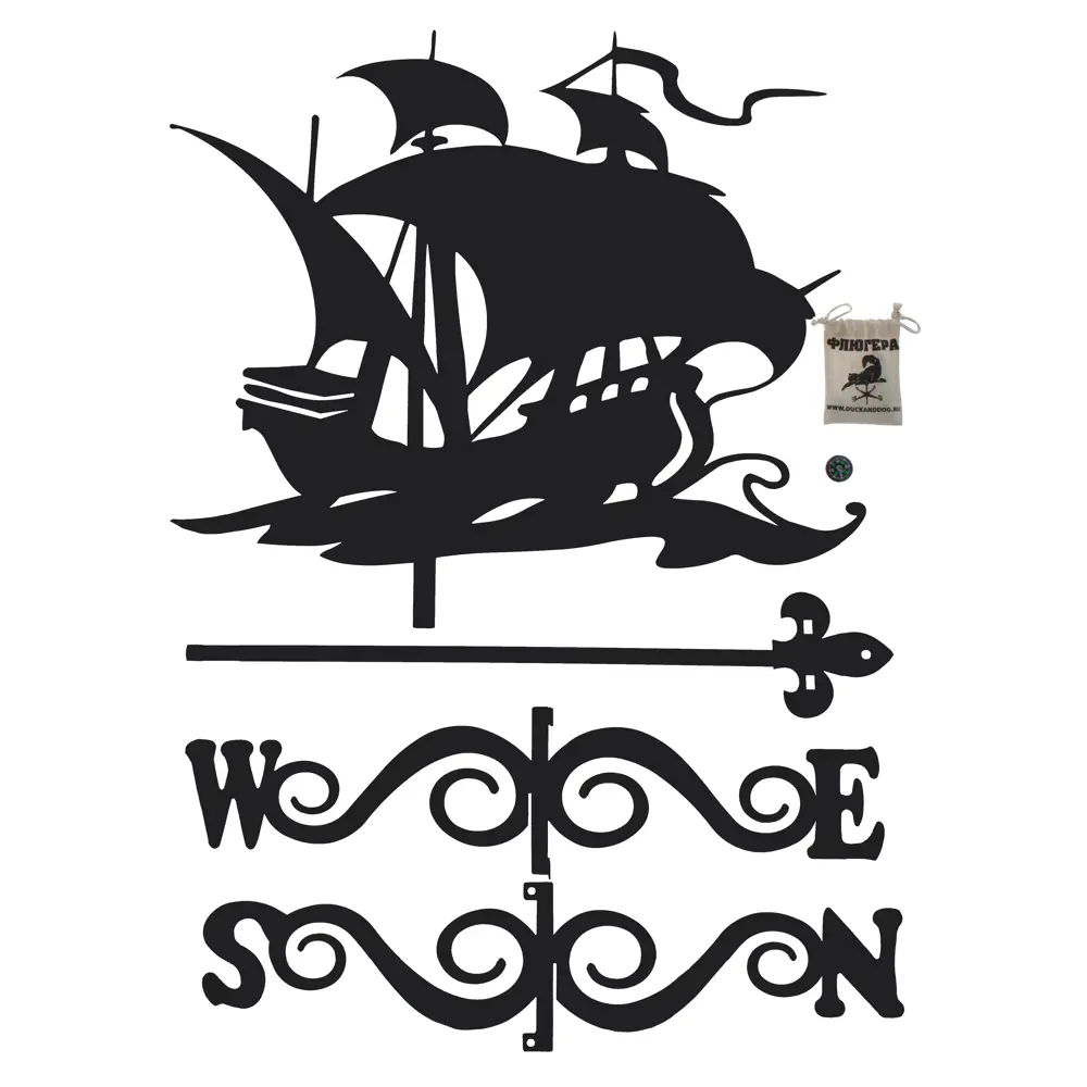 Флюгер большой Duck&Dog «Корабль» DUCKANDDOG STLM-2071877