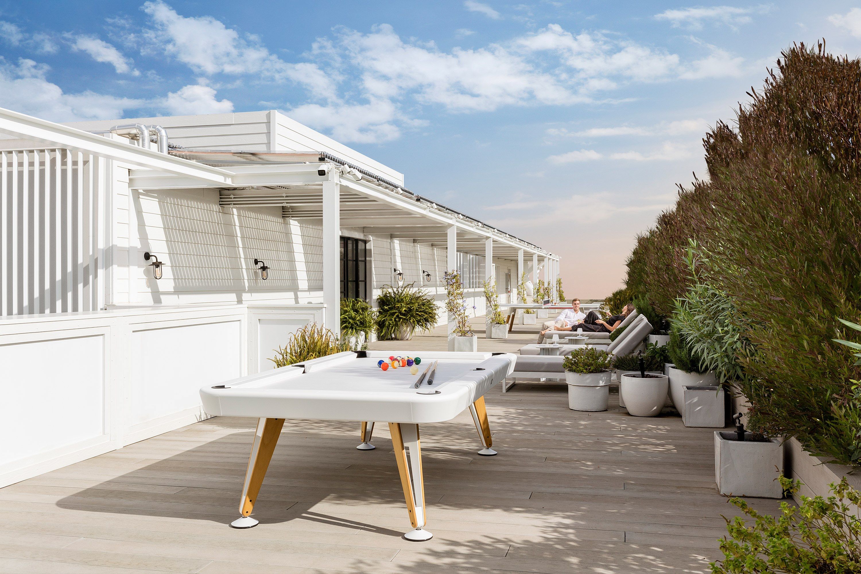 Открытый бильярдный стол из окрашенной стали и дерева RS Barcelona диагональ ARCH-00042076 - Вид №10