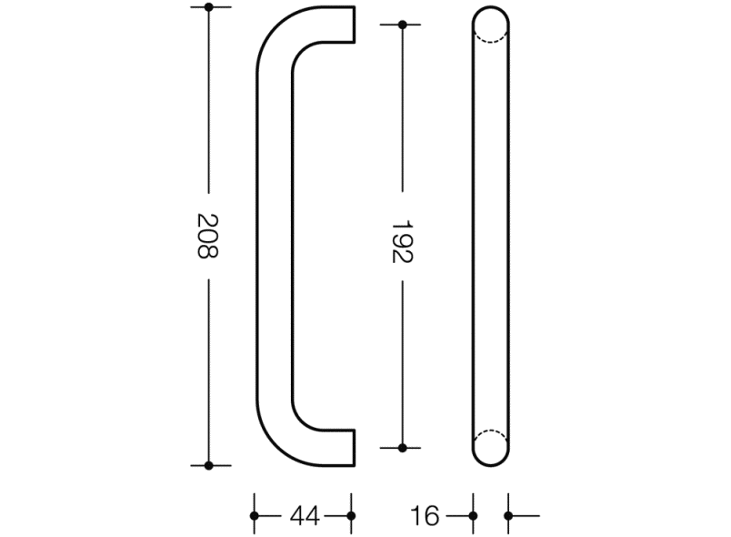 548.16B192 Мебельная ручка ø 16 мм HEWI USA Produkte  - Вид №16