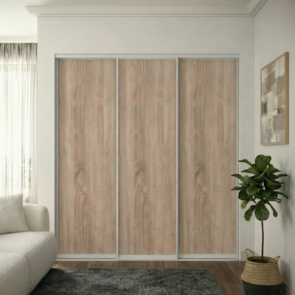 Дверь-купе KONSENSA 244.5x70.4 см МДФ цвет дуб сонома профиль матовое серебро STLM-2206039 - Вид №10