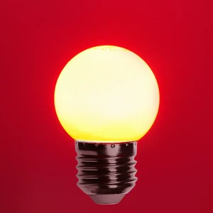 Лампа светодиодная E27 5 LED ø45 мм шар цвет красный IP65 82977130 STLM-2147267