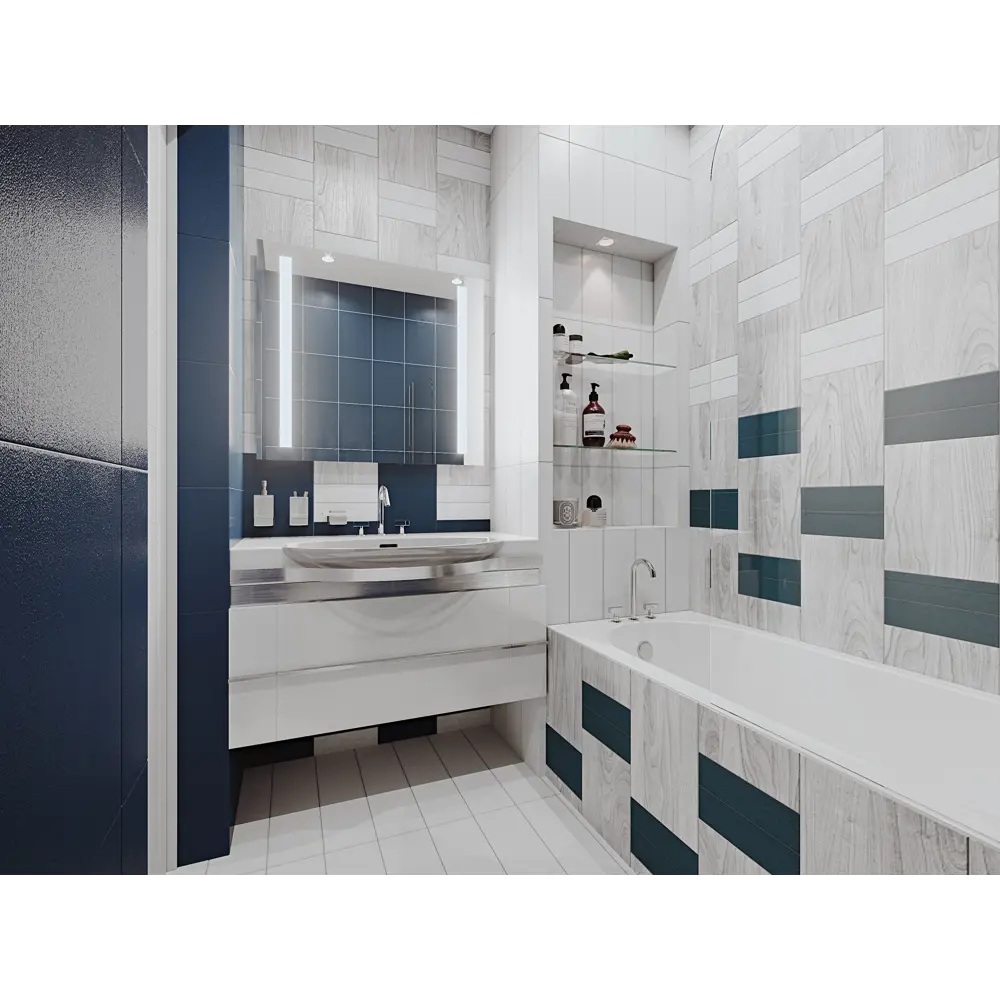 Плитка настенная Wood Fumo 25х35 см 1.4 м² цвет серый BELANI STLM-2055149 - Вид №3