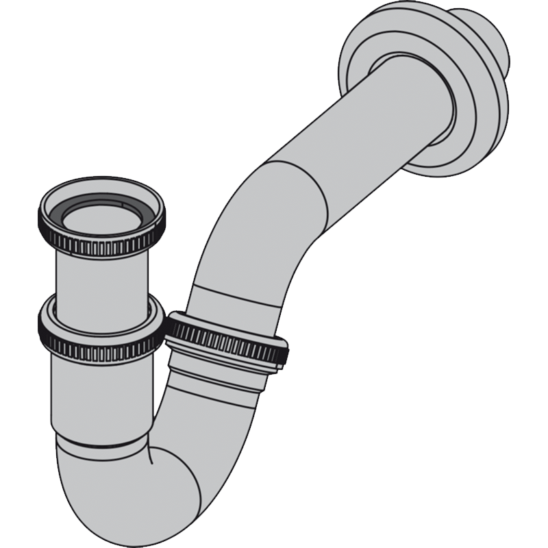 Сифон для биде DN32 металл ALCAPLAST A45G - Вид №2