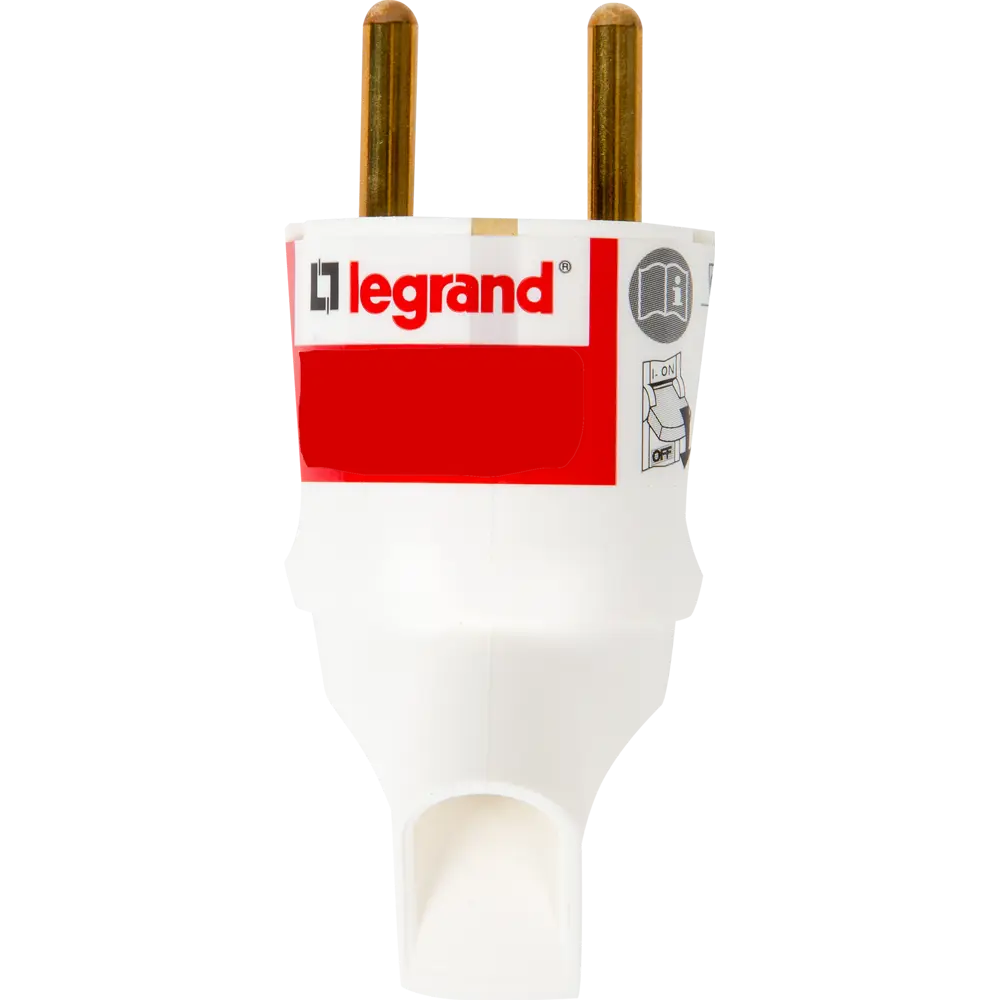Вилка с заземлением Legrand Элиум с кольцом 230 В цвет белый STLM-2152338 - Вид №1
