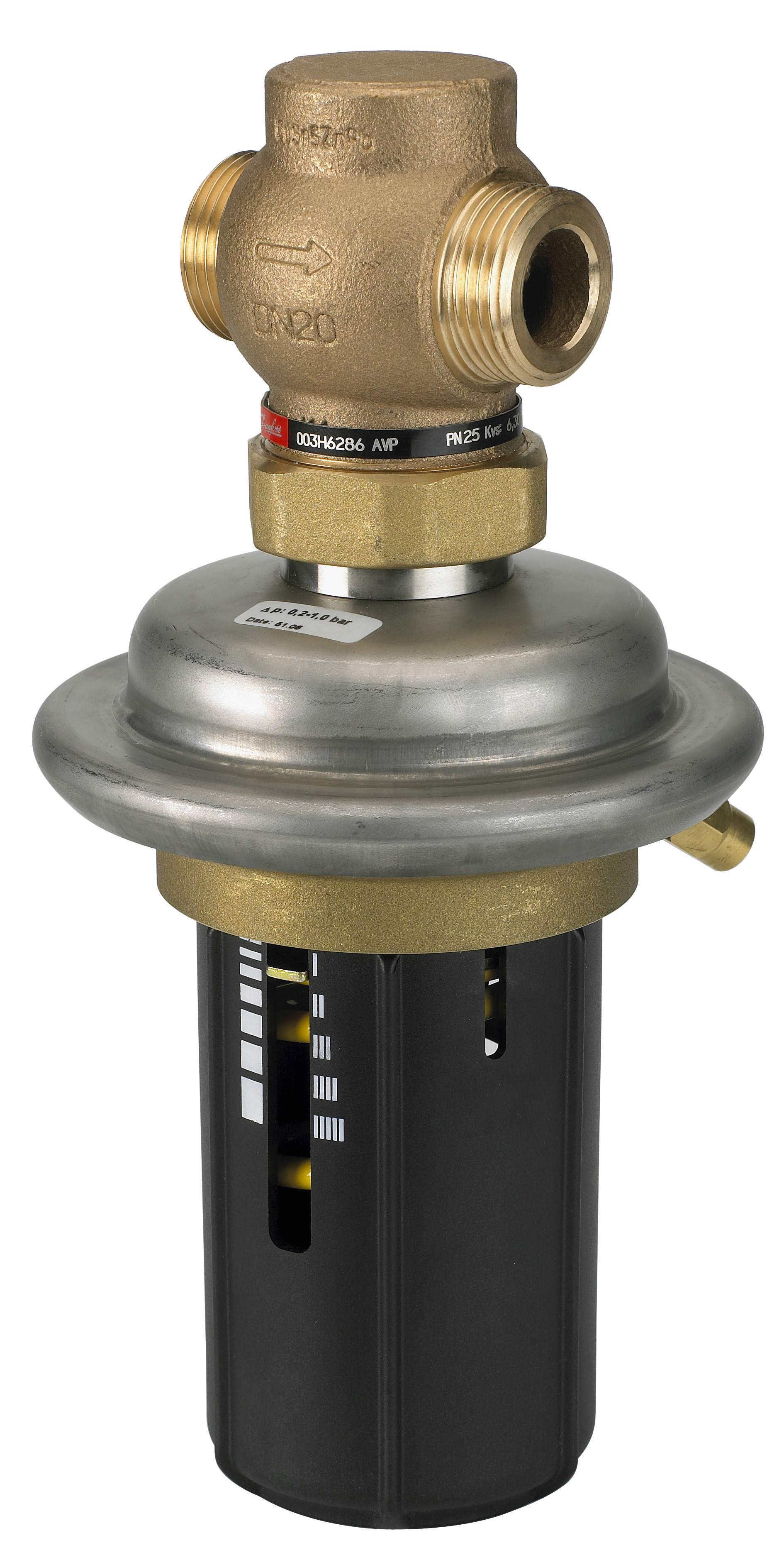 Danfoss Регулятор перепада давлений DPR для монтажа на подающем трубопроводе РПД DPR PN25 40/20/0,2-1,0фл./под. 003H6109  - Вид №1