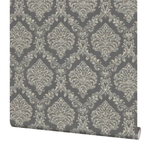 Обои флизелиновые Rasch Maximum «Вензель» серые 1.06 м 916553