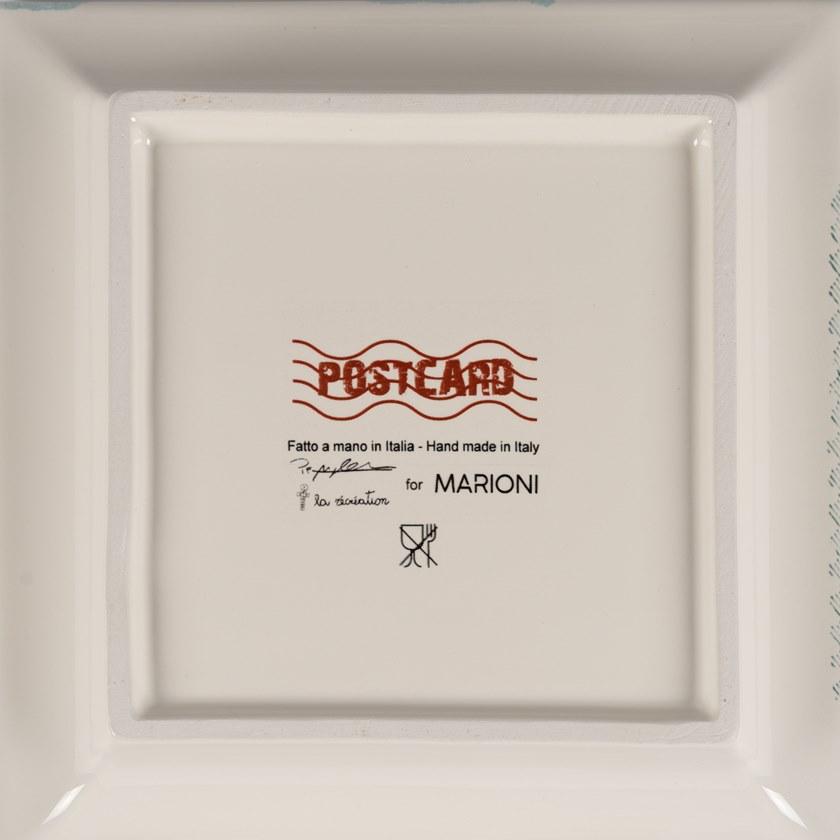 MARIONI Керамический поднос квадратный Postcard 01153g - Вид №4