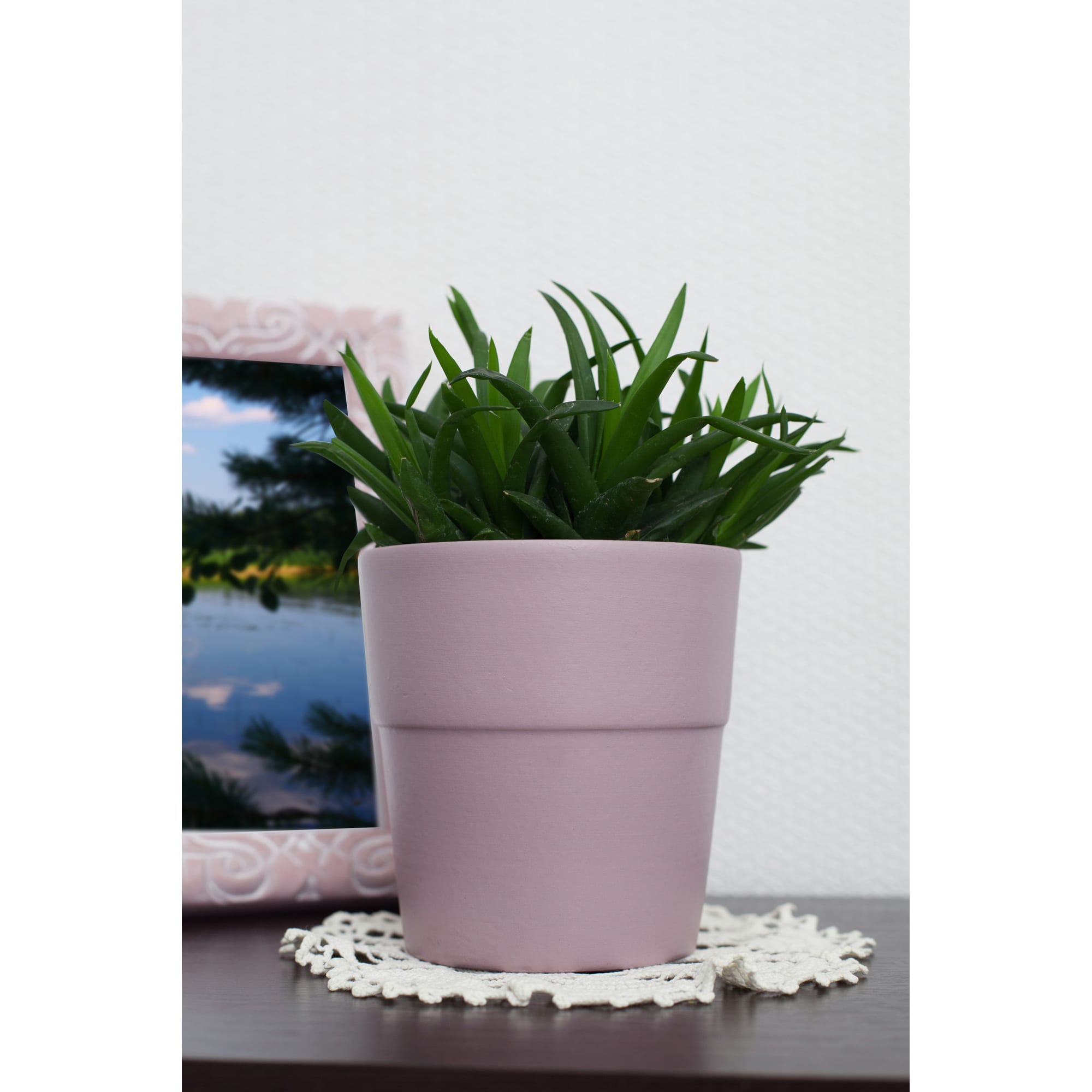 18876094 Кашпо Элбербери ø12 h12 см v0.85 л керамика пудровый Santreyd  - Вид №2