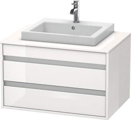 KT675404949 Ketho Тумбочка подвесная Графит матовый, декор Duravit - Вид №2