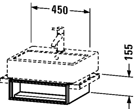 VE600302121 Vero Тумбочка подвесная Орех темный декор Duravit - Вид №1