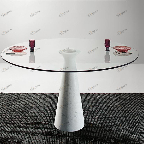 СТОЛ ОБЕДЕННЫЙ СТЕКЛЯННЫЙ LEAF 120Х76 СМ Neutra Design GL1201EX