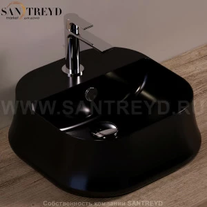 SH07NEROMATT Накладная раковина на столешницу  квадратная Simas Sharp