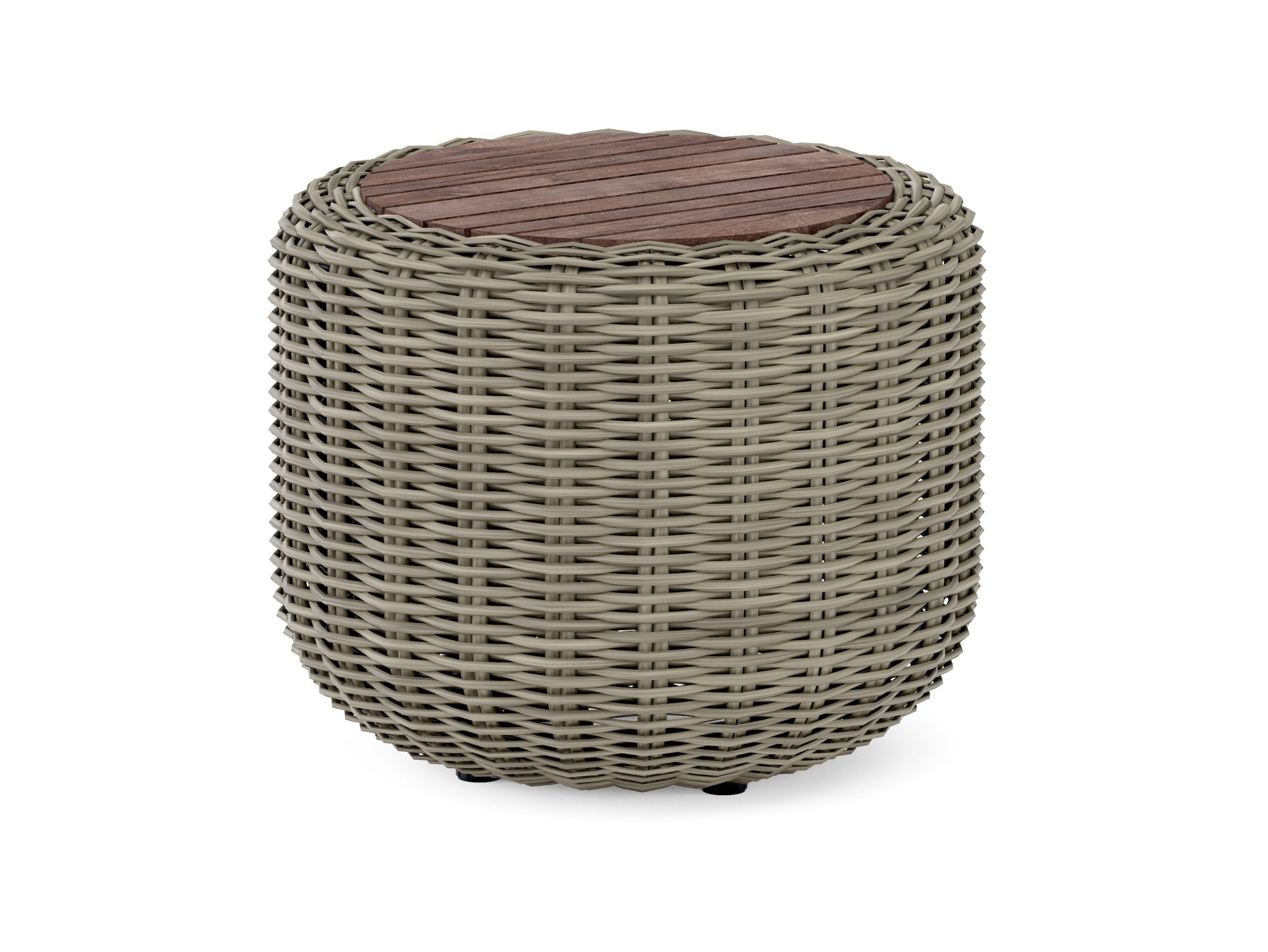 Плетеный круглый низкий садовый столик Jardinico Tugu ARCH-00094466