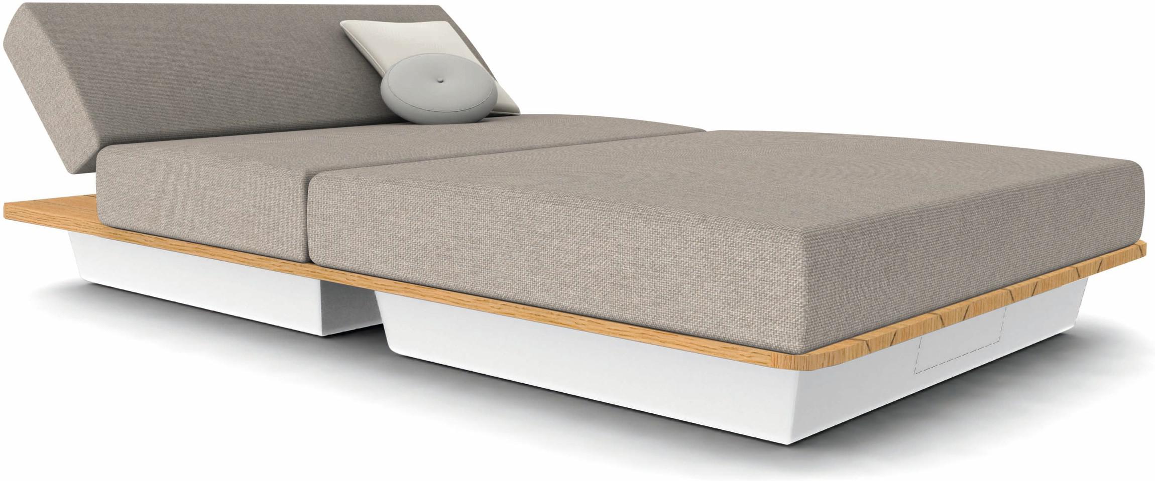 MNST366 Concept 6 белый столешница из дерева iroko Manutti Air