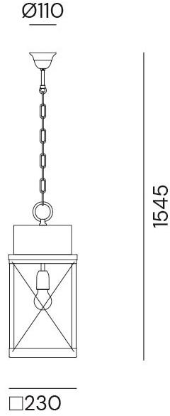 Il Fanale Подвесной светильник для улицы из железа Lanterne 265.17.ff - Вид №1