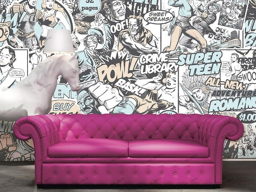 GLAMORA Виниловые обои в стиле поп-арт Slang sun-id-1368323