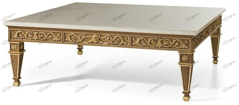 OAK Журнальный столик из дуба с мраморной столешницей Galleria sun-id-1418687