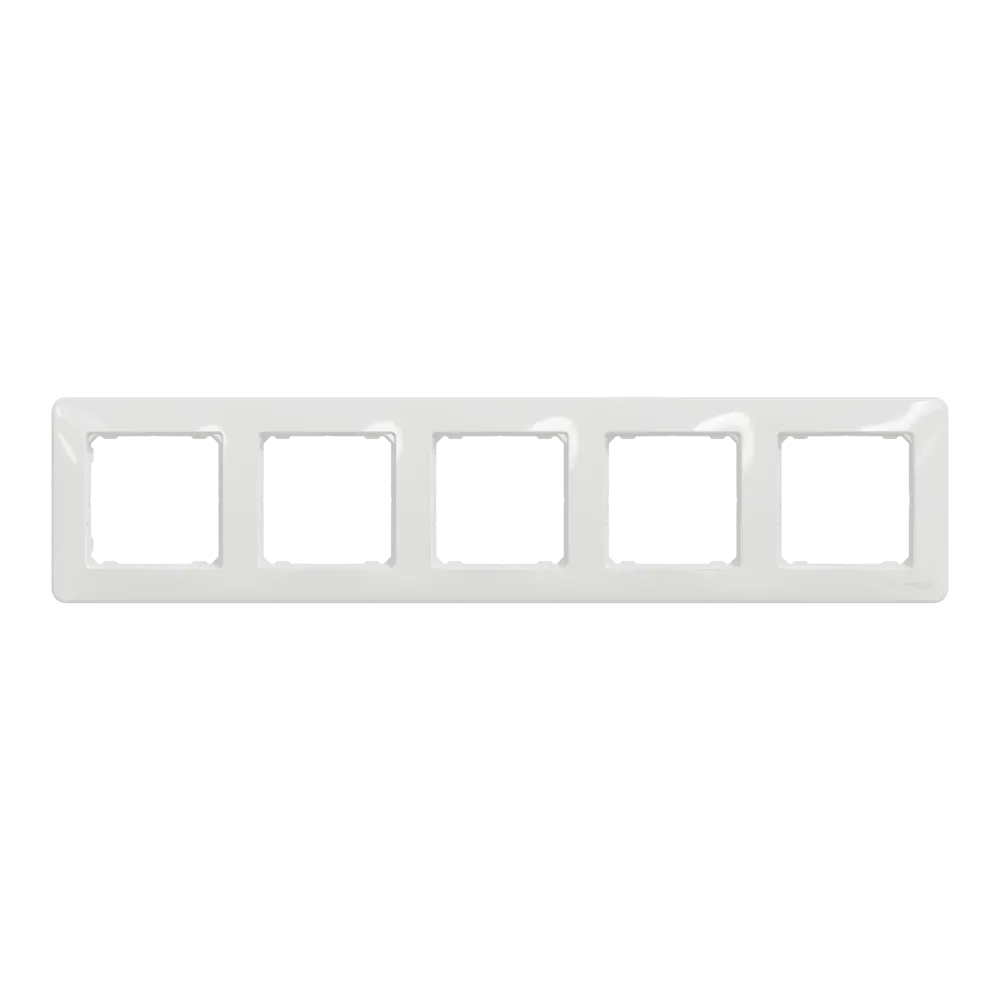 Рамка для розеток и выключателей Systeme Electric Sedna Design 5 постов, цвет белый STLM-2170616