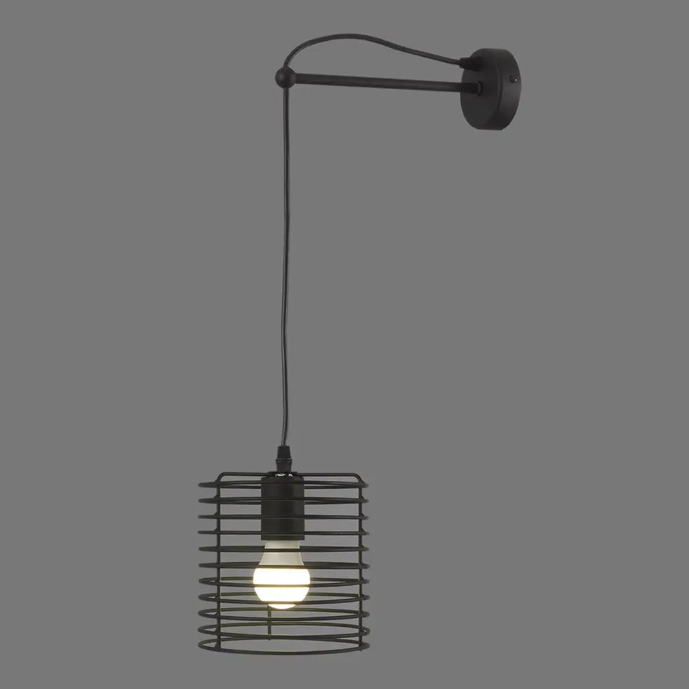 Настенный светильник бра Vitaluce Vakero black 1 лампа 3м² Е27 цвет черный матовый STLM-2133674 - Вид №1